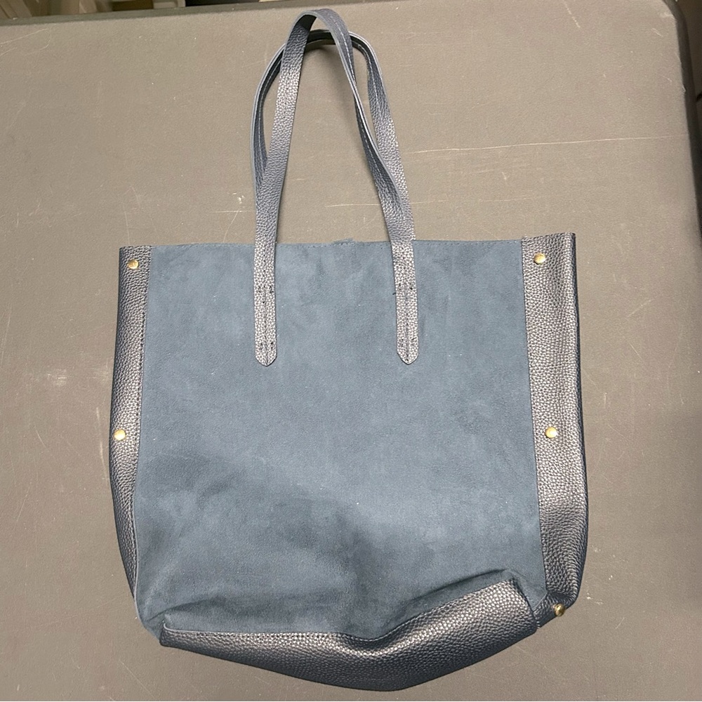 Navy Tote Bag Purse - 14 x 13 x 4.5